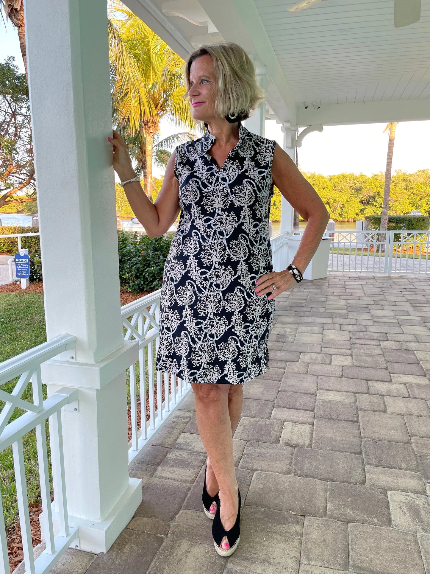 NAUTICAL  LANE COLLAR DRESS