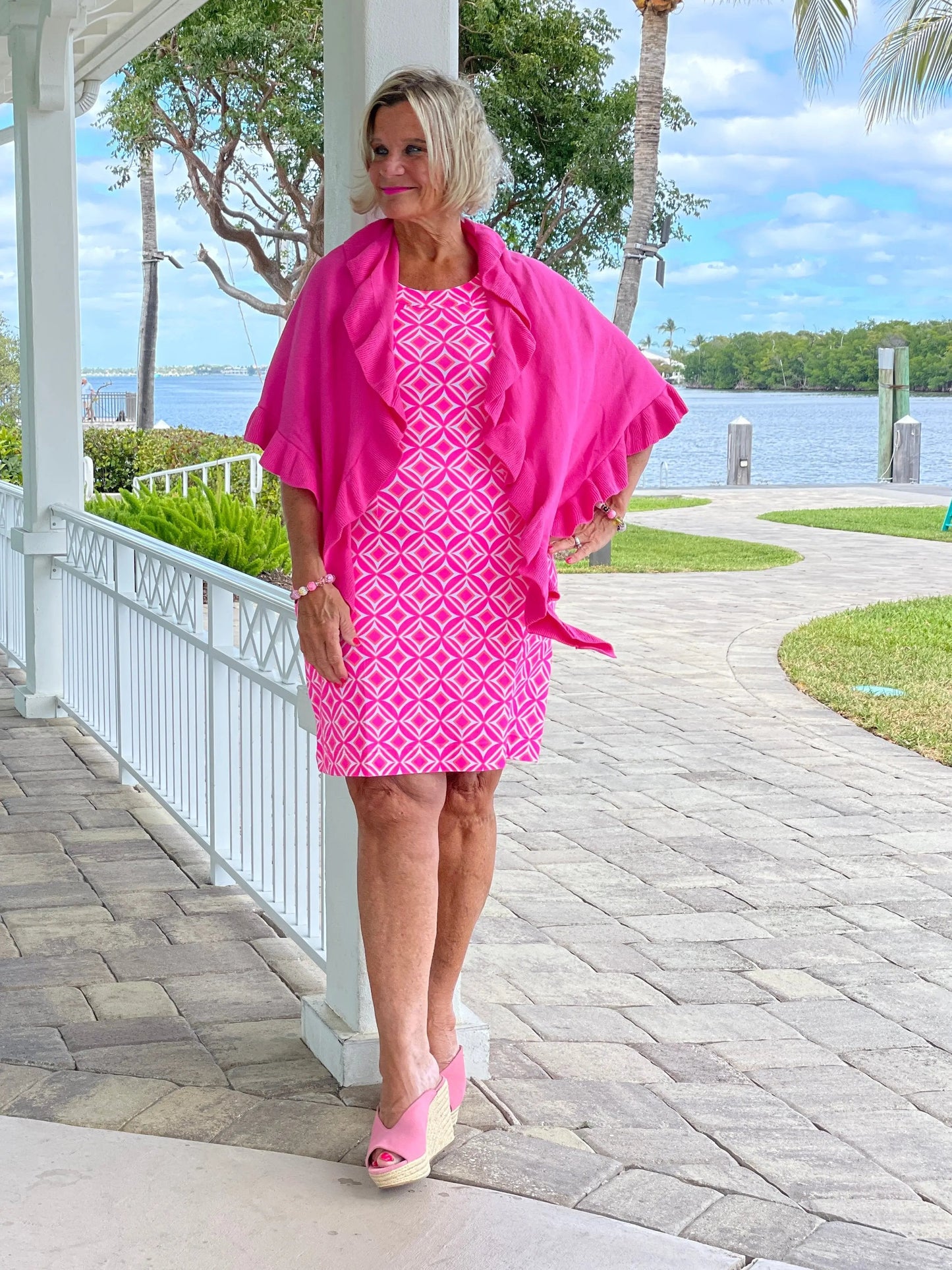PINK DIAMONDS HALTER DRESS