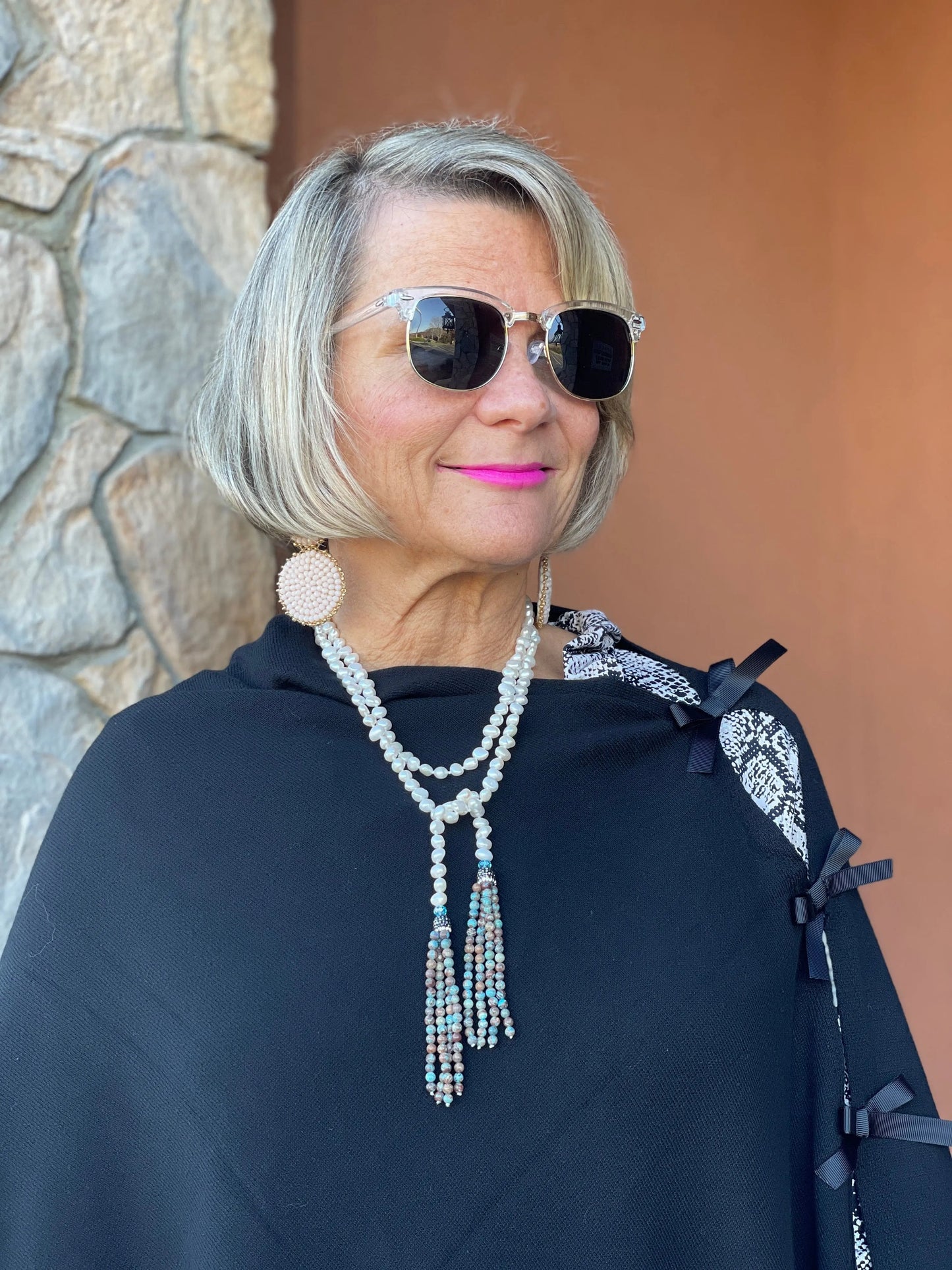 Santa Fe Aqua Lariat Necklace