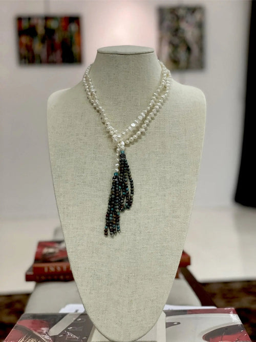 Santa Fe Aqua Lariat Necklace