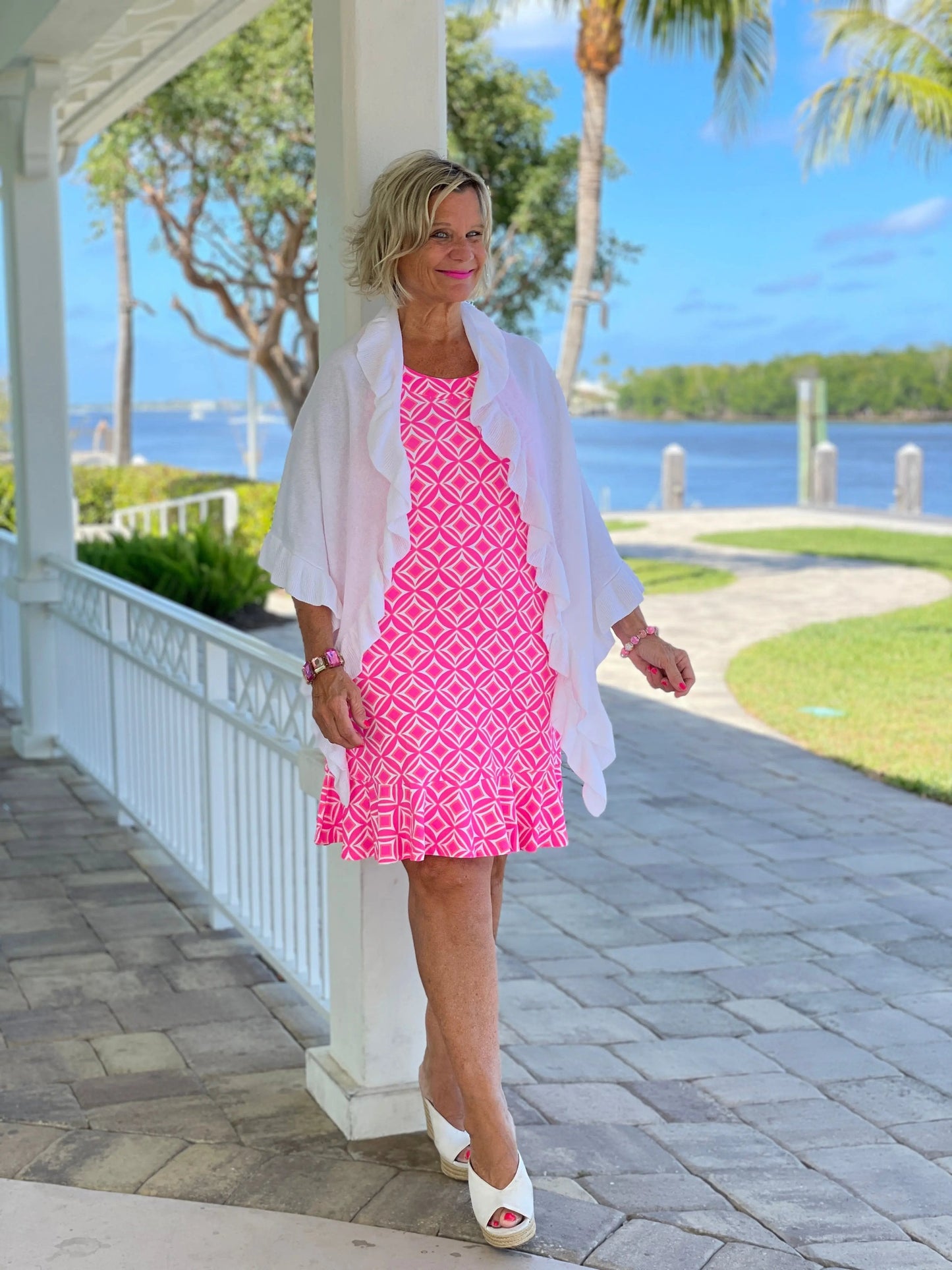 PINK DIAMONDS HALTER RUFFLE