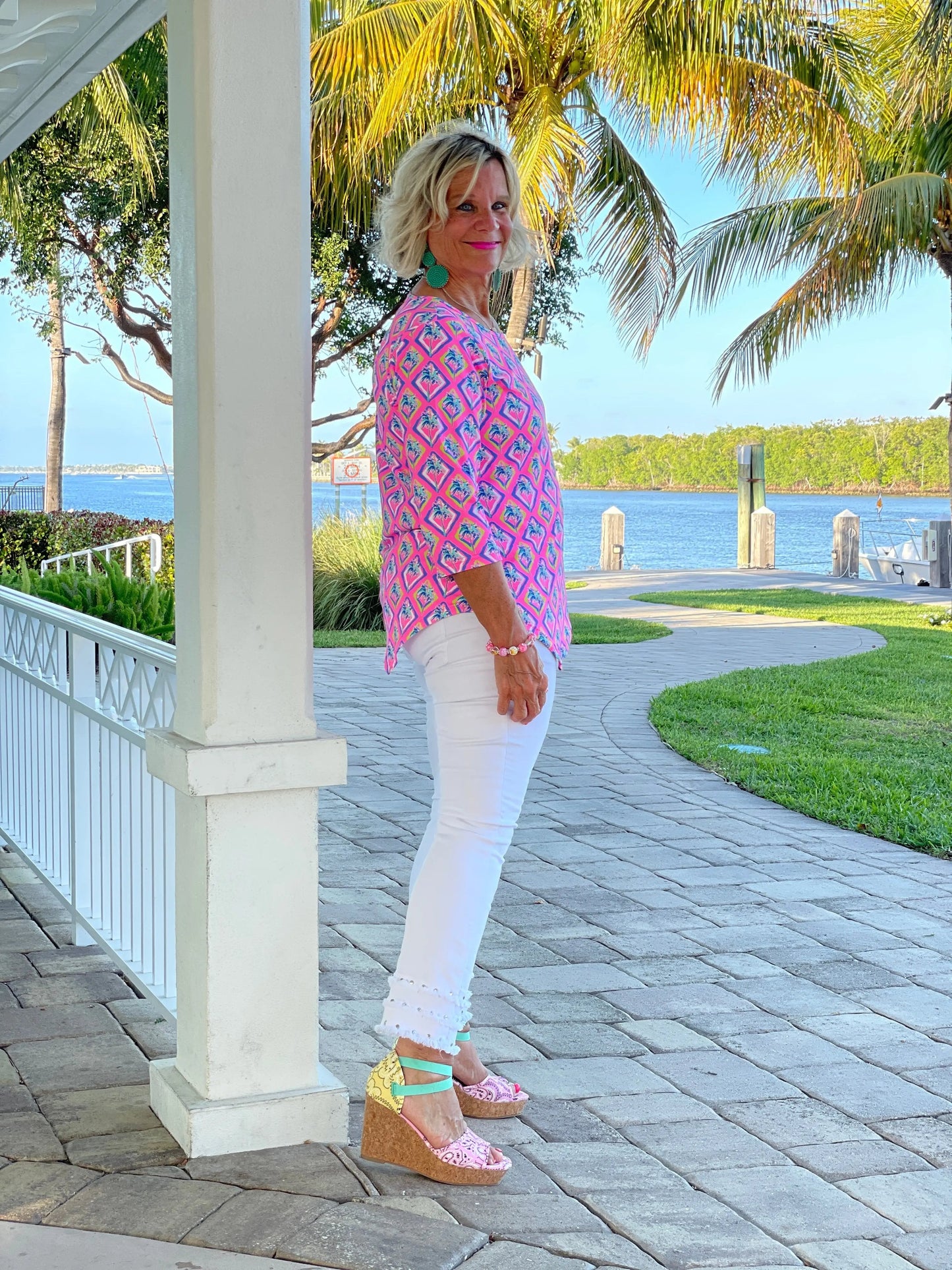 PALM TREE SIESTA ASYMMETRIC TOP