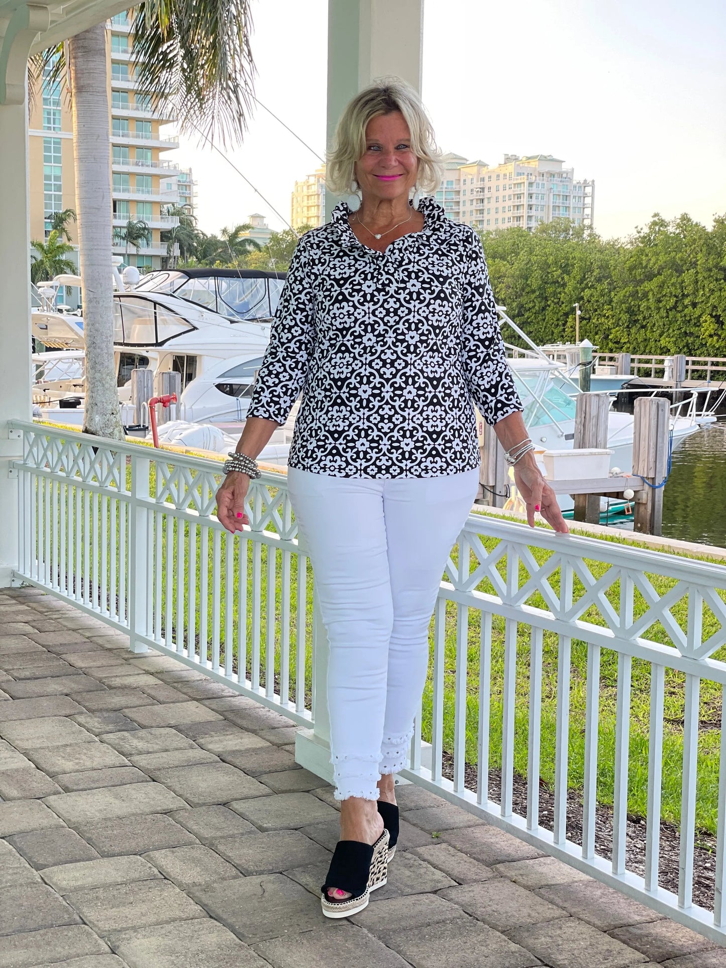 NAPLES DAY RUFFLE TOP