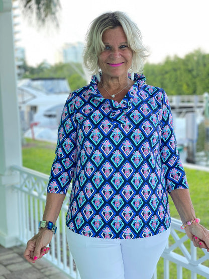 PINEAPPLE VACA RUFFLE TOP