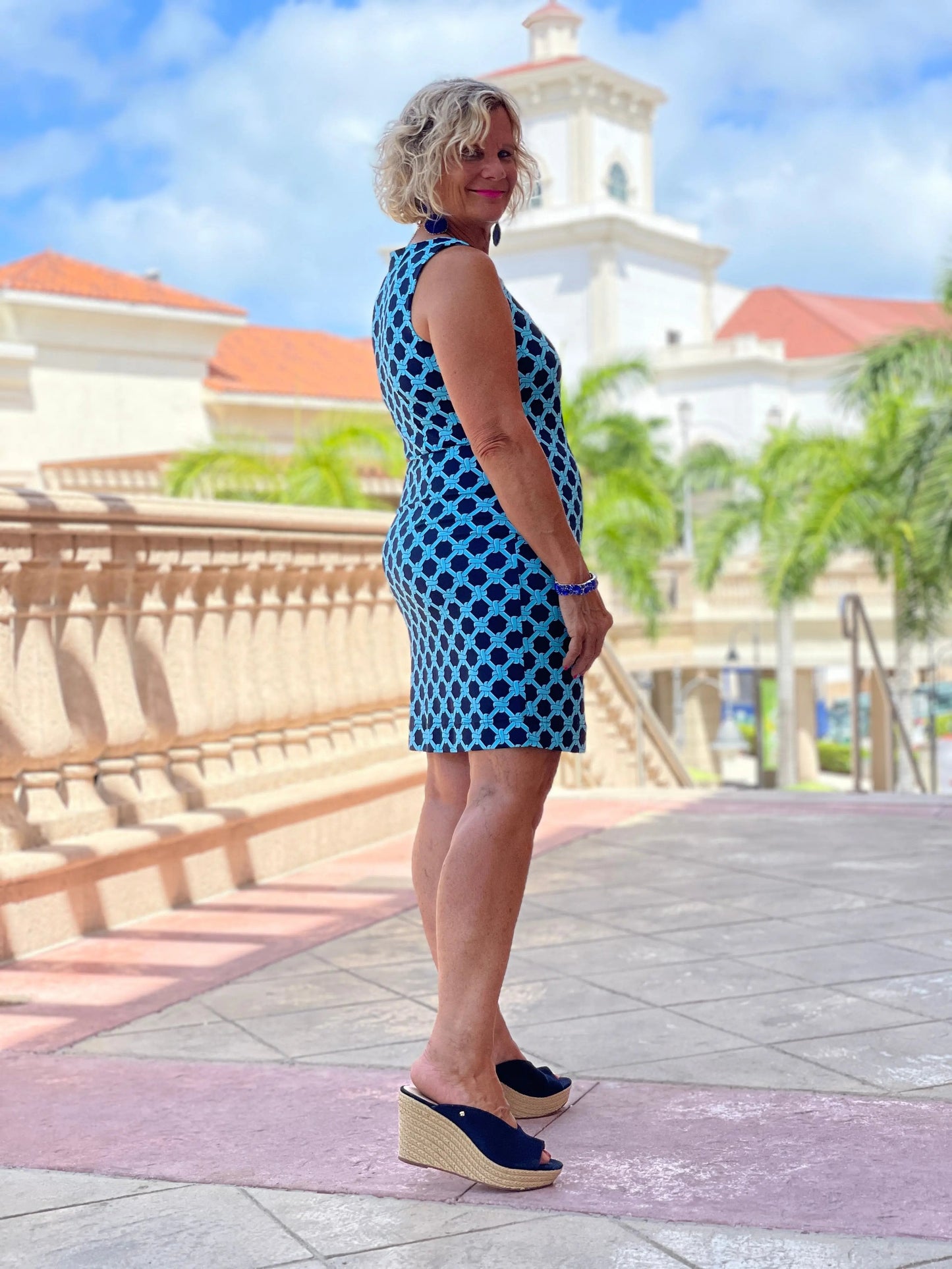 SEASIDE BLUE SHIFT DRESS