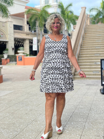 SANDBAR LAYERED RUFFLE DRESS