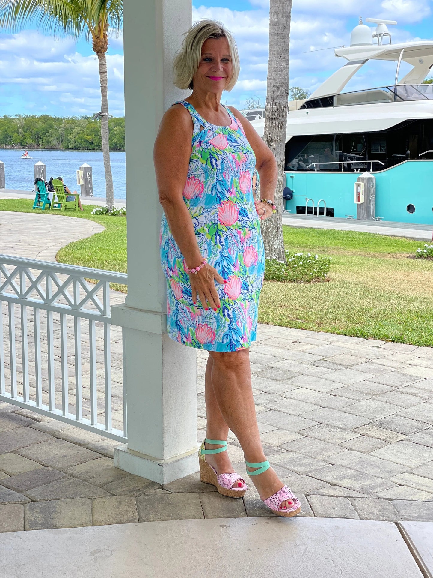 SEASHELL HALTER DRESS