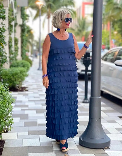 MIAMI NIGHTS NAVY CHA CHA DRESS