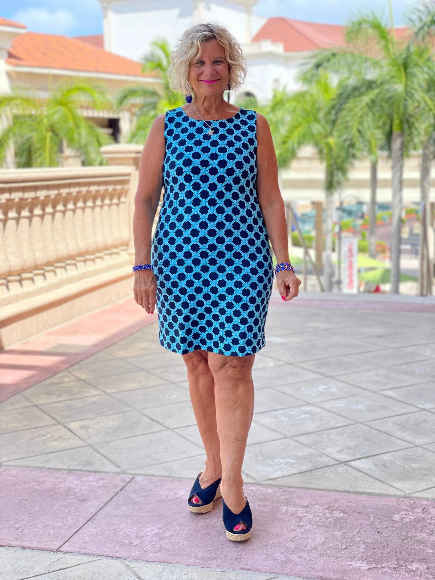 SEASIDE BLUE SHIFT DRESS