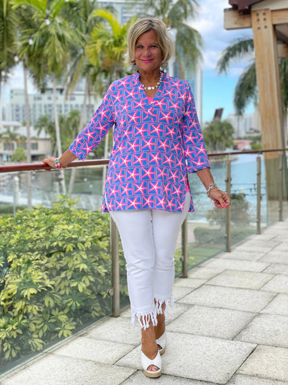 PINK STARFISH BEACH TUNIC