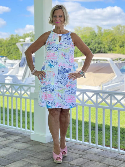 POST CARDS OF LOVE KEYHOLE DRESS