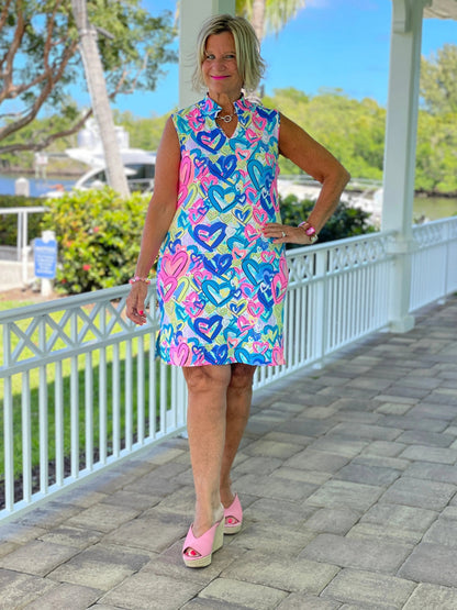 SECRET LOVE HEARTS COLLAR DRESS