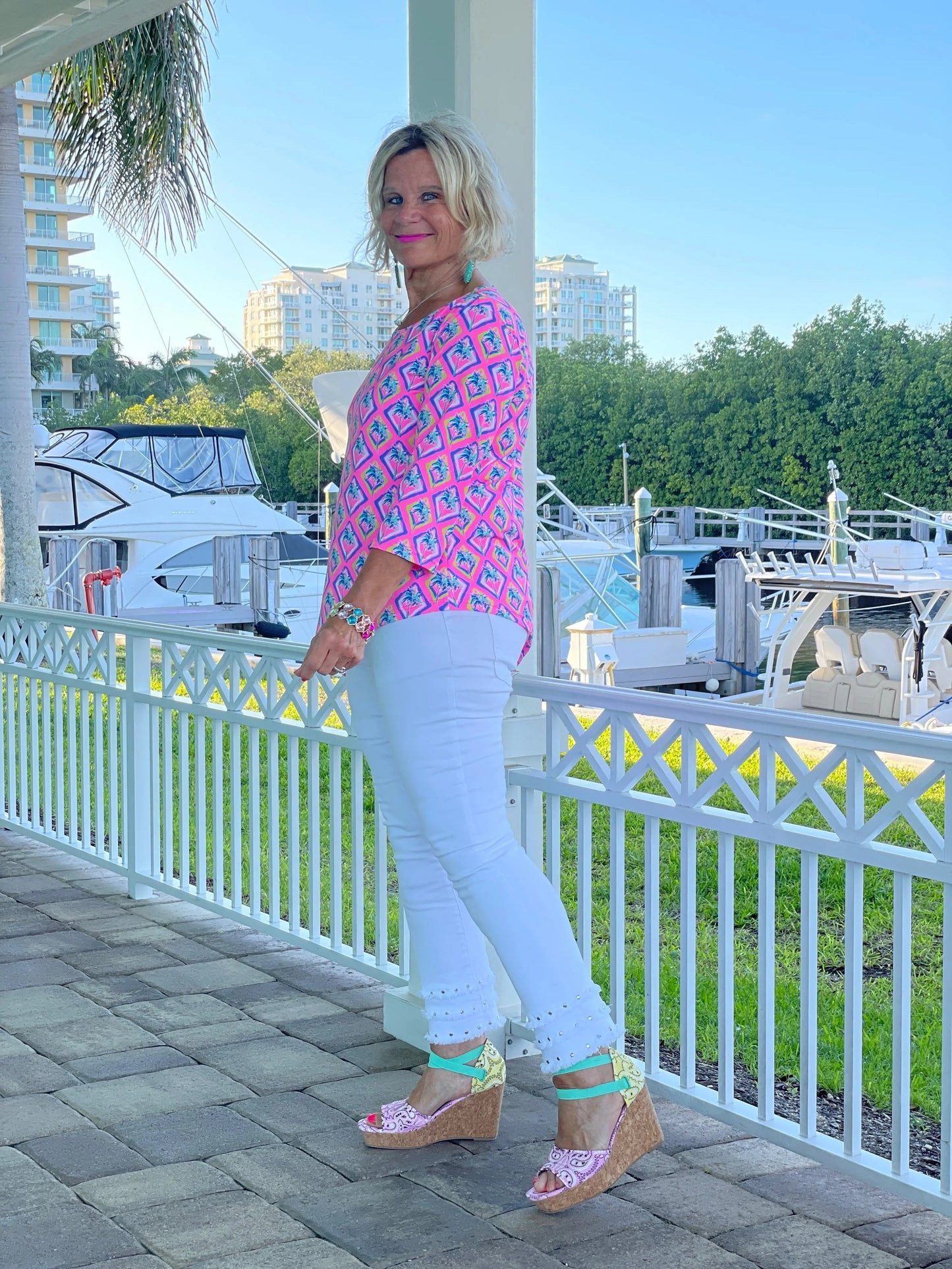 PALM TREE SIESTA ASYMMETRIC TOP