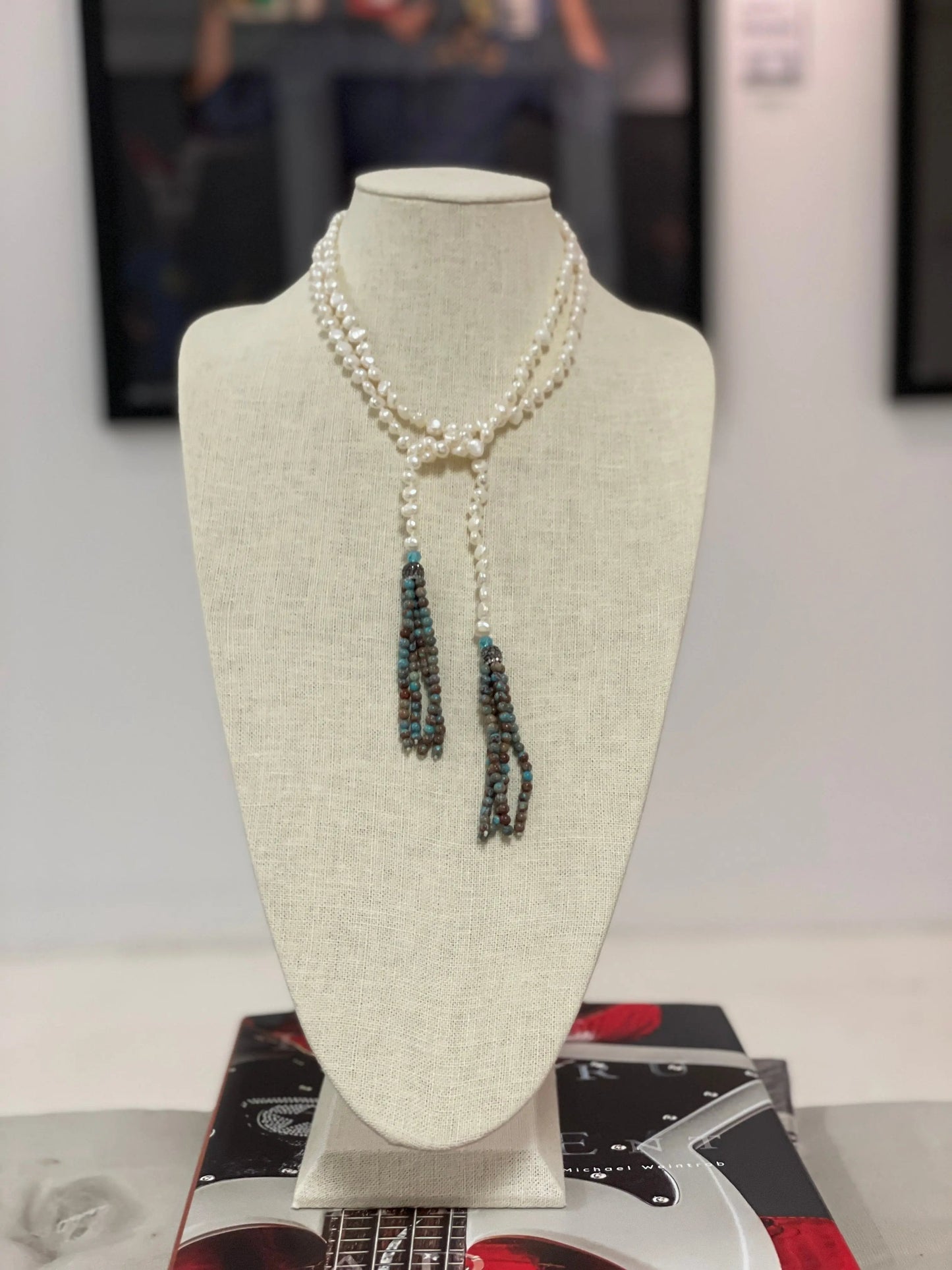 Santa Fe Aqua Lariat Necklace