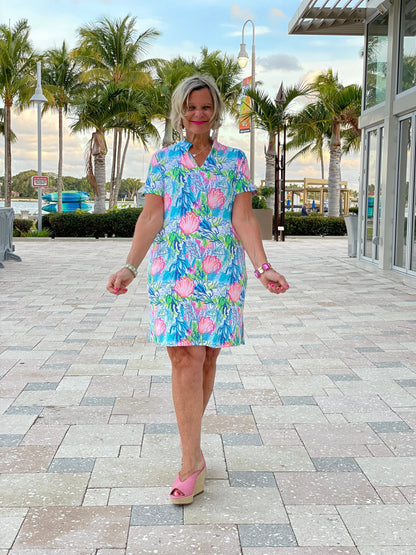 SEASHELL SHORT SLEEVE DRESS