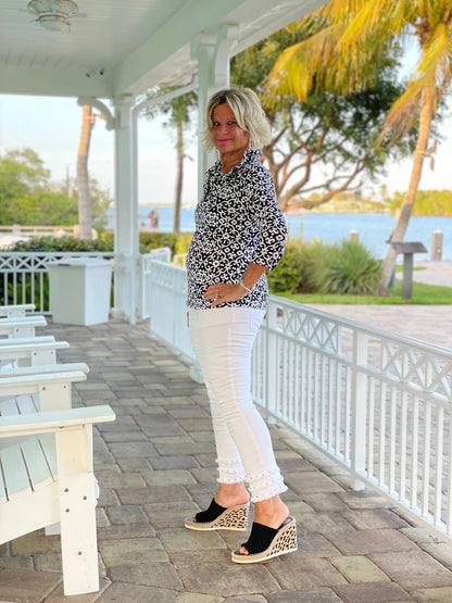 NAPLES DAY RUFFLE TOP