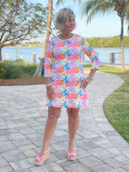 PALM BEACH GARDEN SLEEVE DRESS
