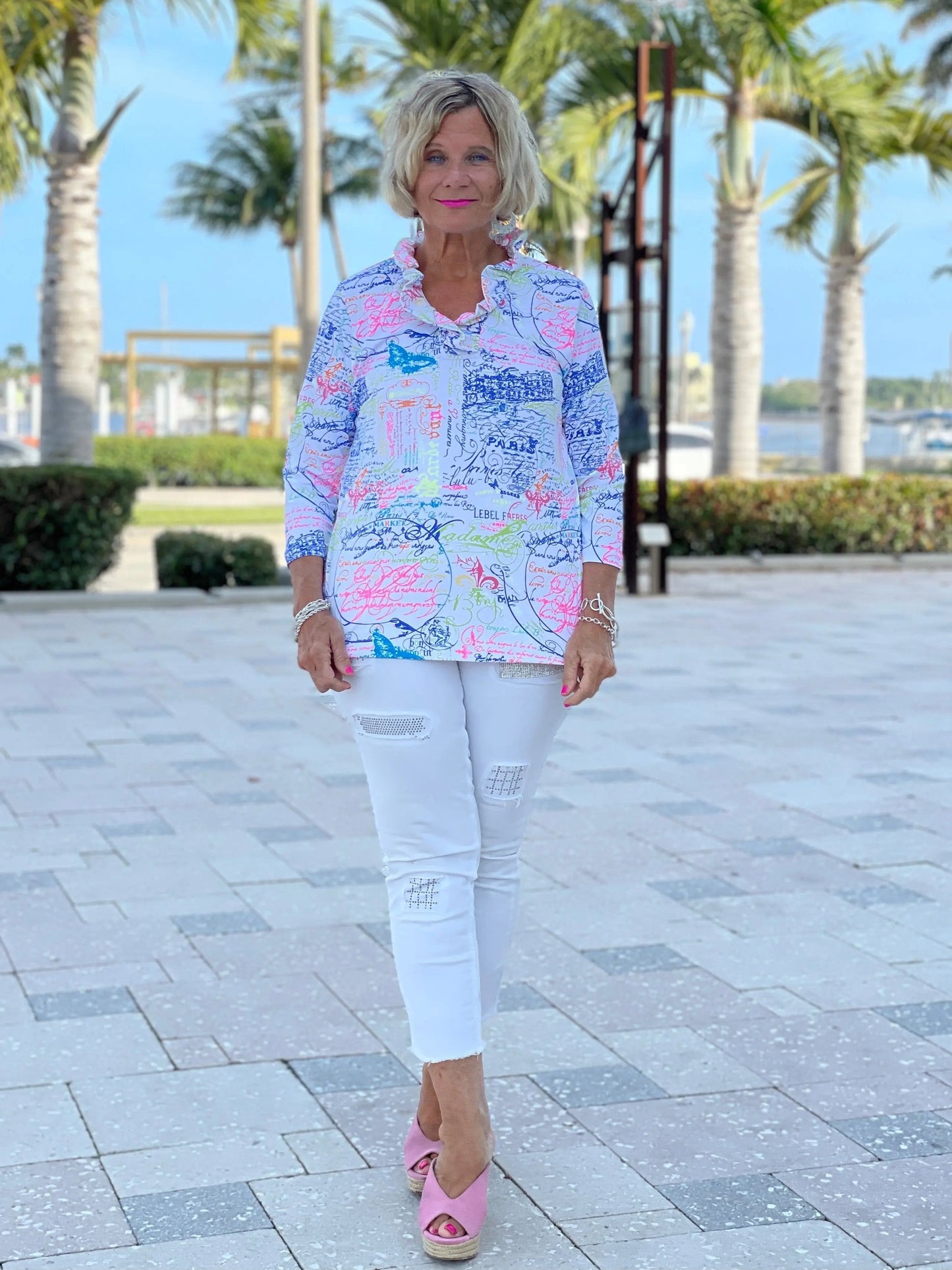 POST CARDS OFLOVE 3/25 RUFFLE TOP
