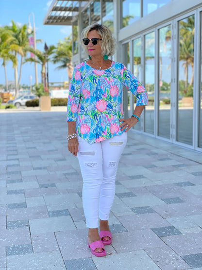 SEASHELL BEACH  ASYMMETRIC TOP