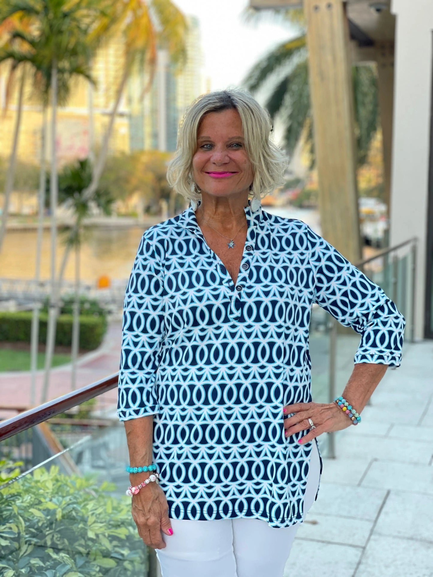 MELINA BLUE TUNIC