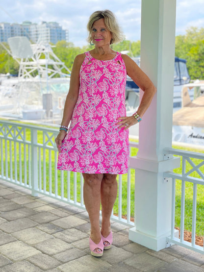 PINK LANE HALTER DRESS