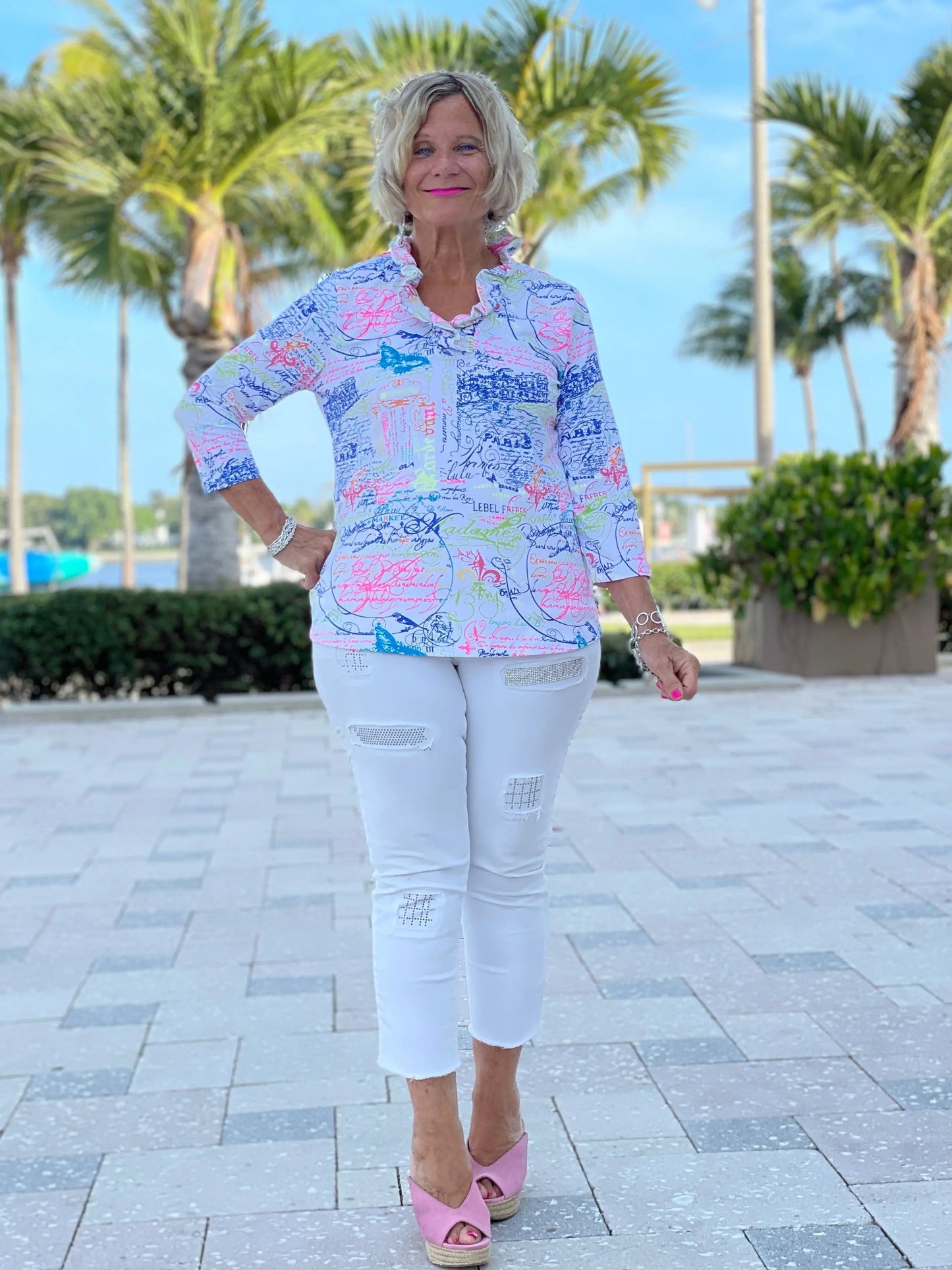 POST CARDS OFLOVE 3/25 RUFFLE TOP