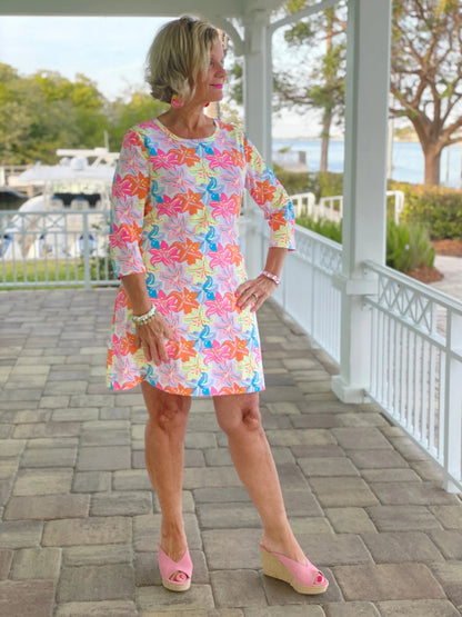 PALM BEACH GARDEN SLEEVE DRESS
