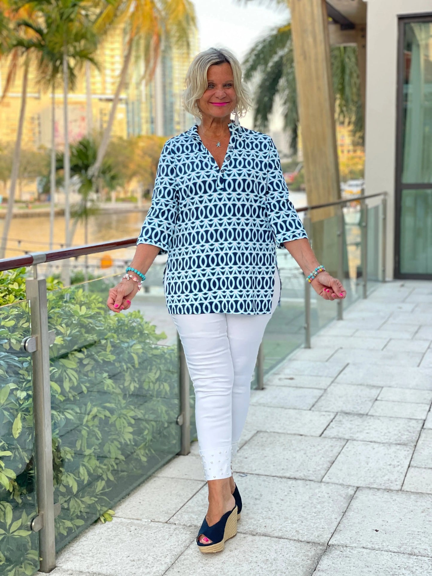 MELINA BLUE TUNIC