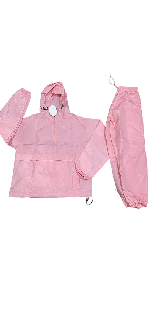 Light pink windbreaker sets