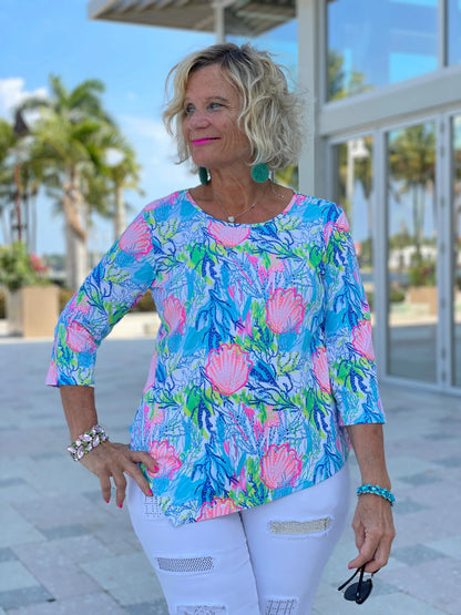 SEASHELL BEACH  ASYMMETRIC TOP
