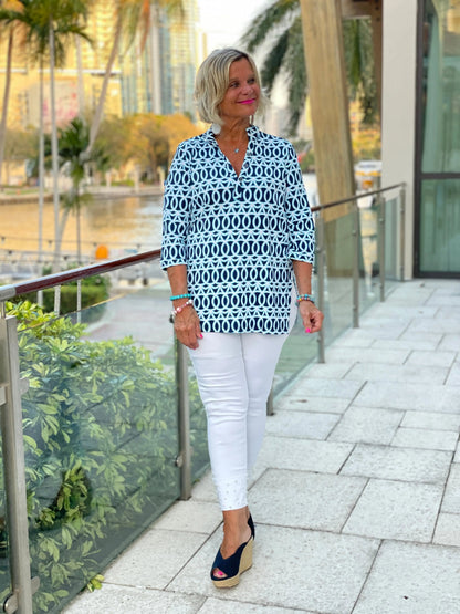 MELINA BLUE TUNIC
