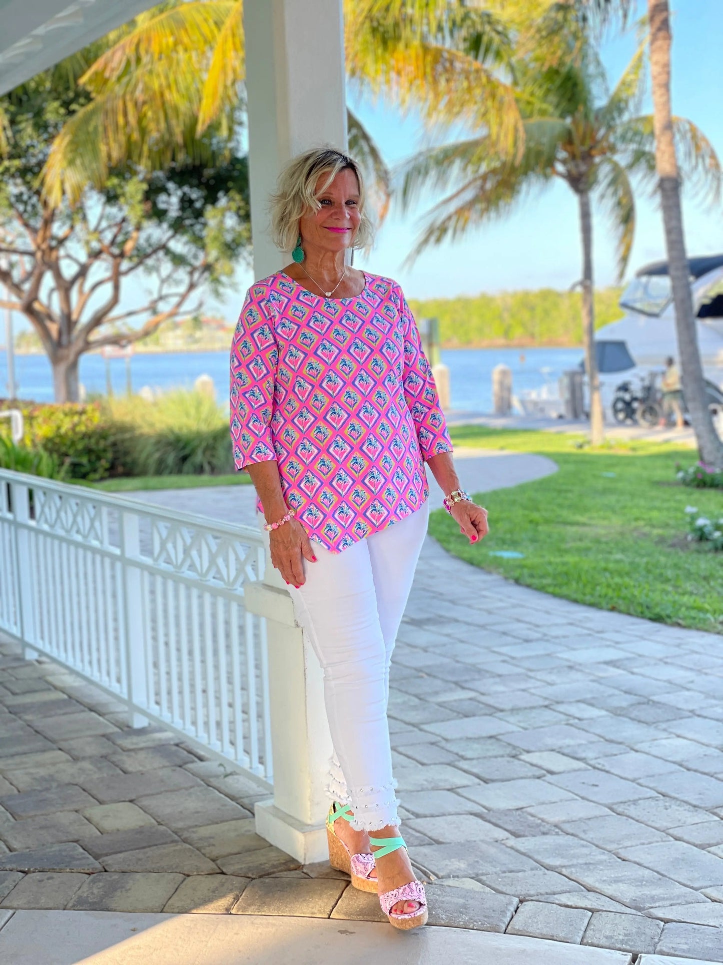 PALM TREE SIESTA ASYMMETRIC TOP
