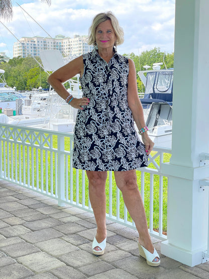NAUTICAL LANE COLLAR DRESS