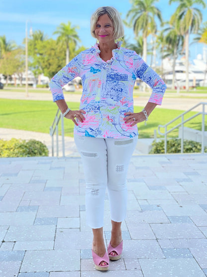 POST CARDS OFLOVE 3/25 RUFFLE TOP