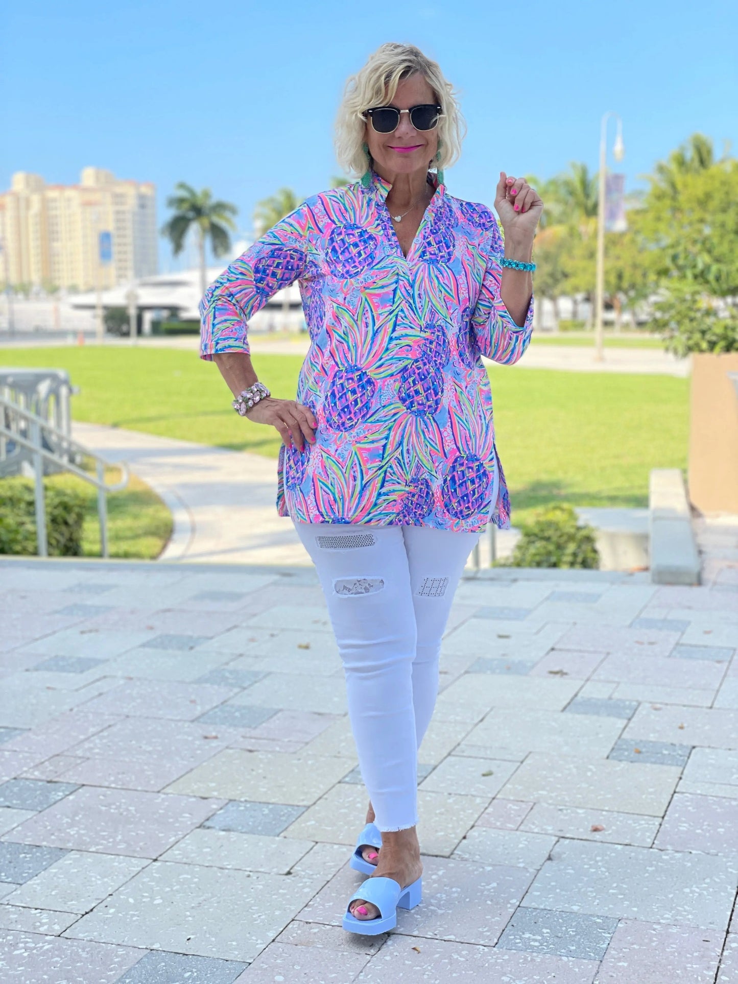 PINK PINEAPPLE TUNIC