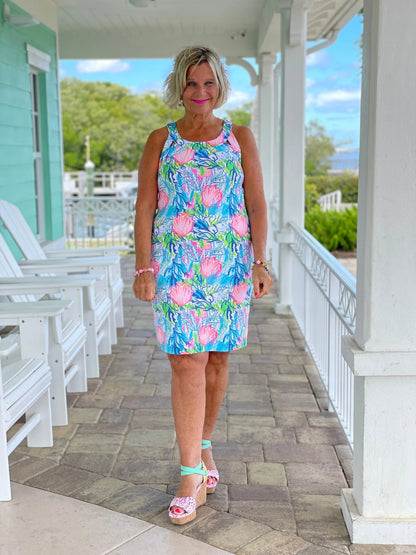 SEASHELL HALTER DRESS