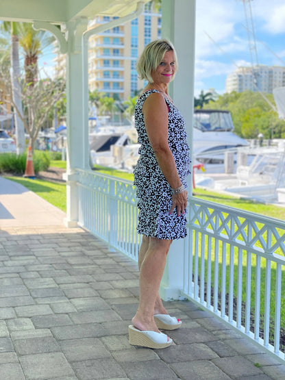 NAPLES DAY LAYERED RUFFLE DRESS