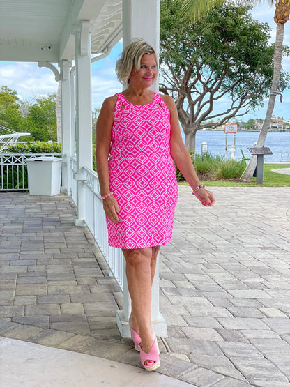 PINK DIAMONDS HALTER DRESS