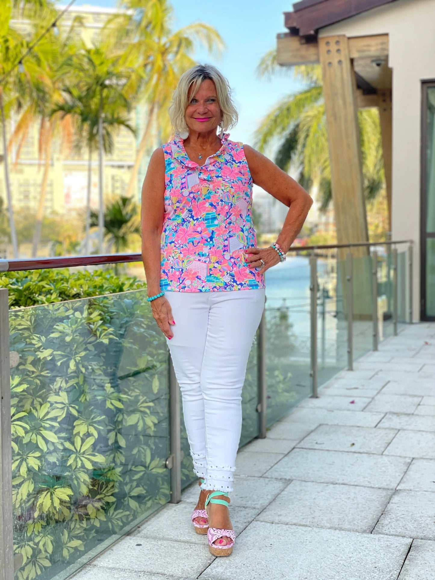 PICKLEBALL SLEEVELESS RUFFLE