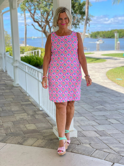 PALM TREE SIESTA SHIFT DRESS