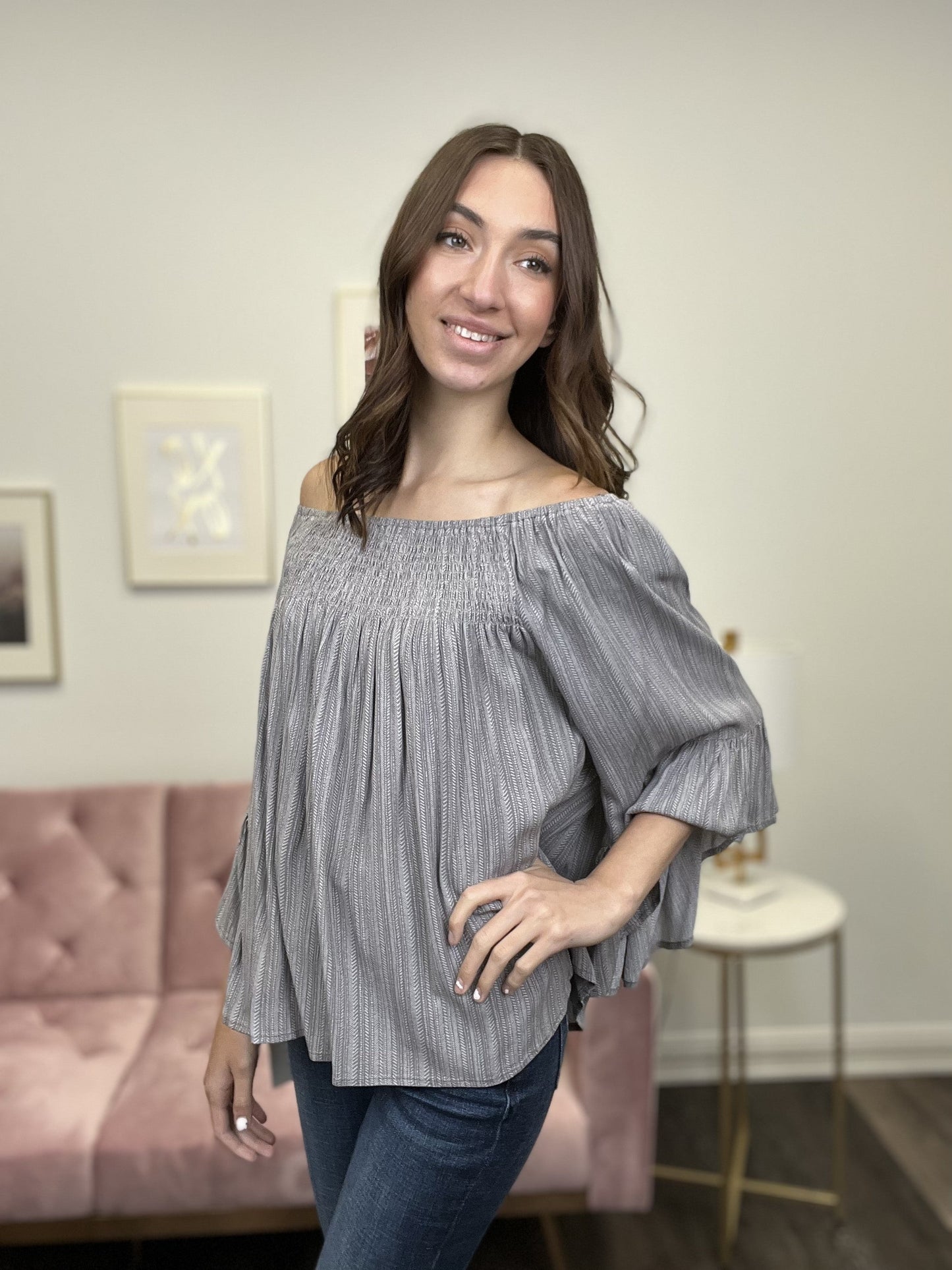 Feeling It Women's Woven Long Sleeve Top