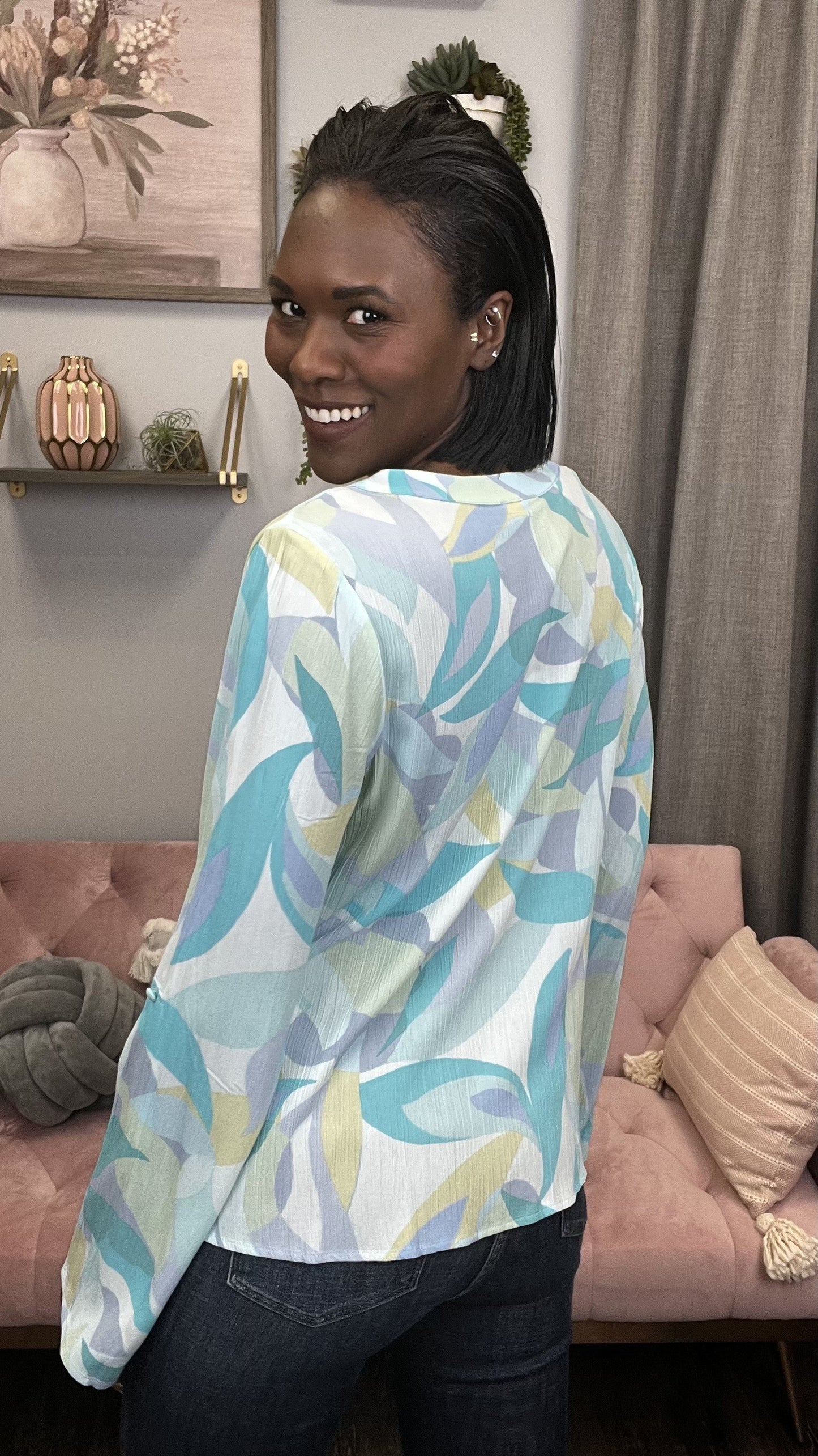 By The Ocean Women's Flowy Long Sleeve Top