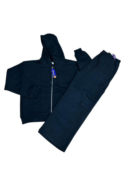 Zip up Hoodies + Open Bottom Sweatpants 500 GSM