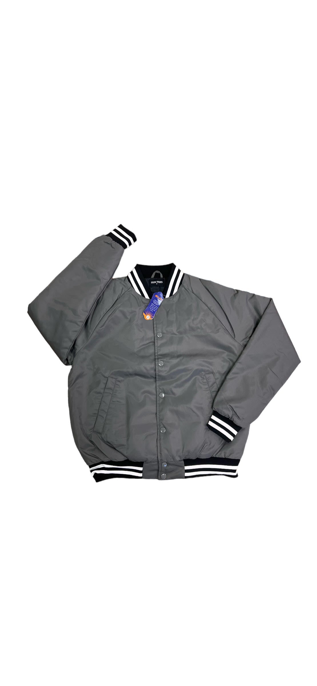 Grey Silky varsity jacket