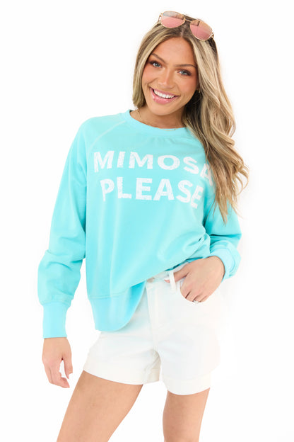 Mimosa Please Women's Long Sleeve Pullover