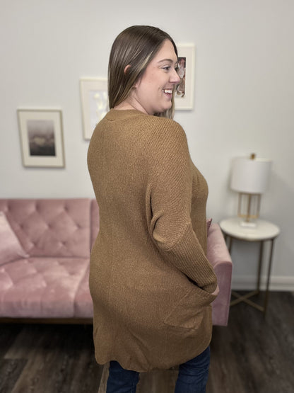 Give Me All Your Lovin Women's Open Front Drop Shoulder Cardigan